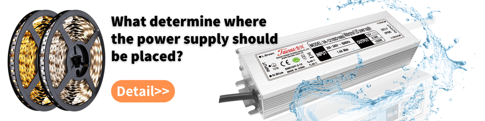 What determine where the power supply should be placed2